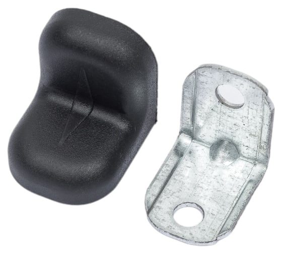 Изображение товара Крепежный уголок с пластиковой крышкой Tech-Krep/Zitar 20x20 черный 4 шт. пакет 147870