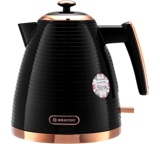 Изображение товара Электрический чайник BRAYER 1056BR 2200 Вт 1,7 л STRIX пластиковый корпус автоотключение при закипании BR1056