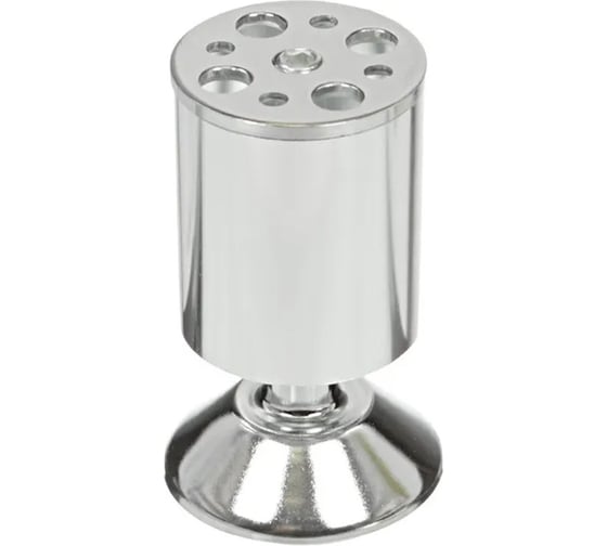 Изображение товара Ножка Tech-Krep алюминий, круглая, регулируемая, с конусом, D50x100 мм, хром - накл. 148558