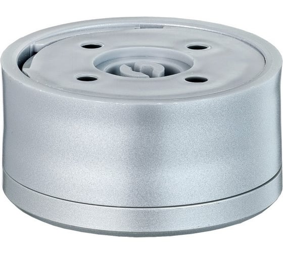 Изображение товара Ножка Tech-Krep пластик, круглая, регулируемая, сверху, D50x30 мм, матовый хром - накл. 148559