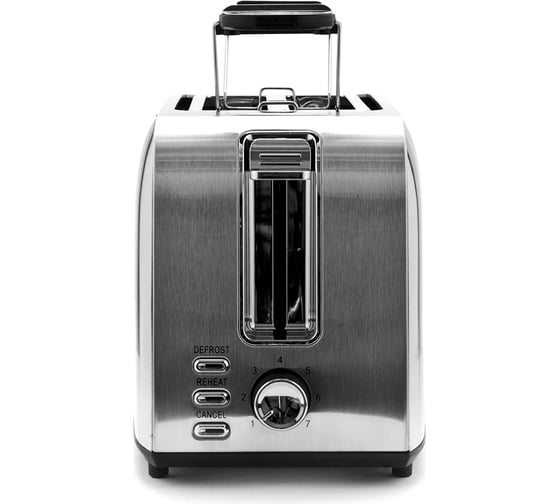 Изображение товара Тостер BRAYER 2110BR 850 Вт 7 режимов автодогрев разморозка отмена автоотключение 2 тоста одновременно съемный поддон BR2110