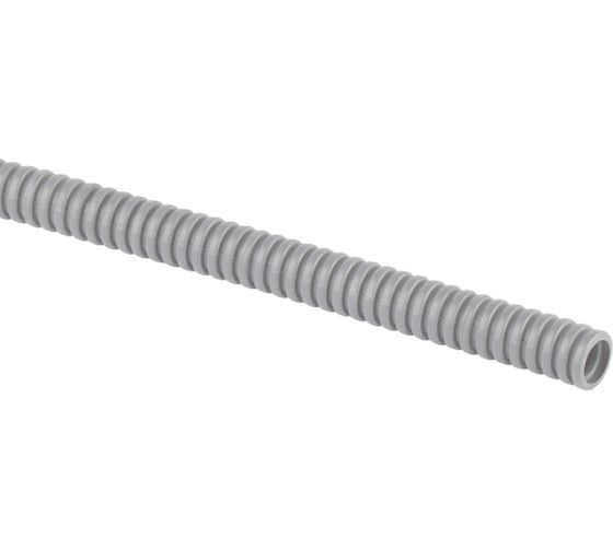 Изображение товара Гофрированная труба ЭРА ПВХ GOFR2575PVCT тяжелая, серая, 25мм, с зондом, 75м Б0057955
