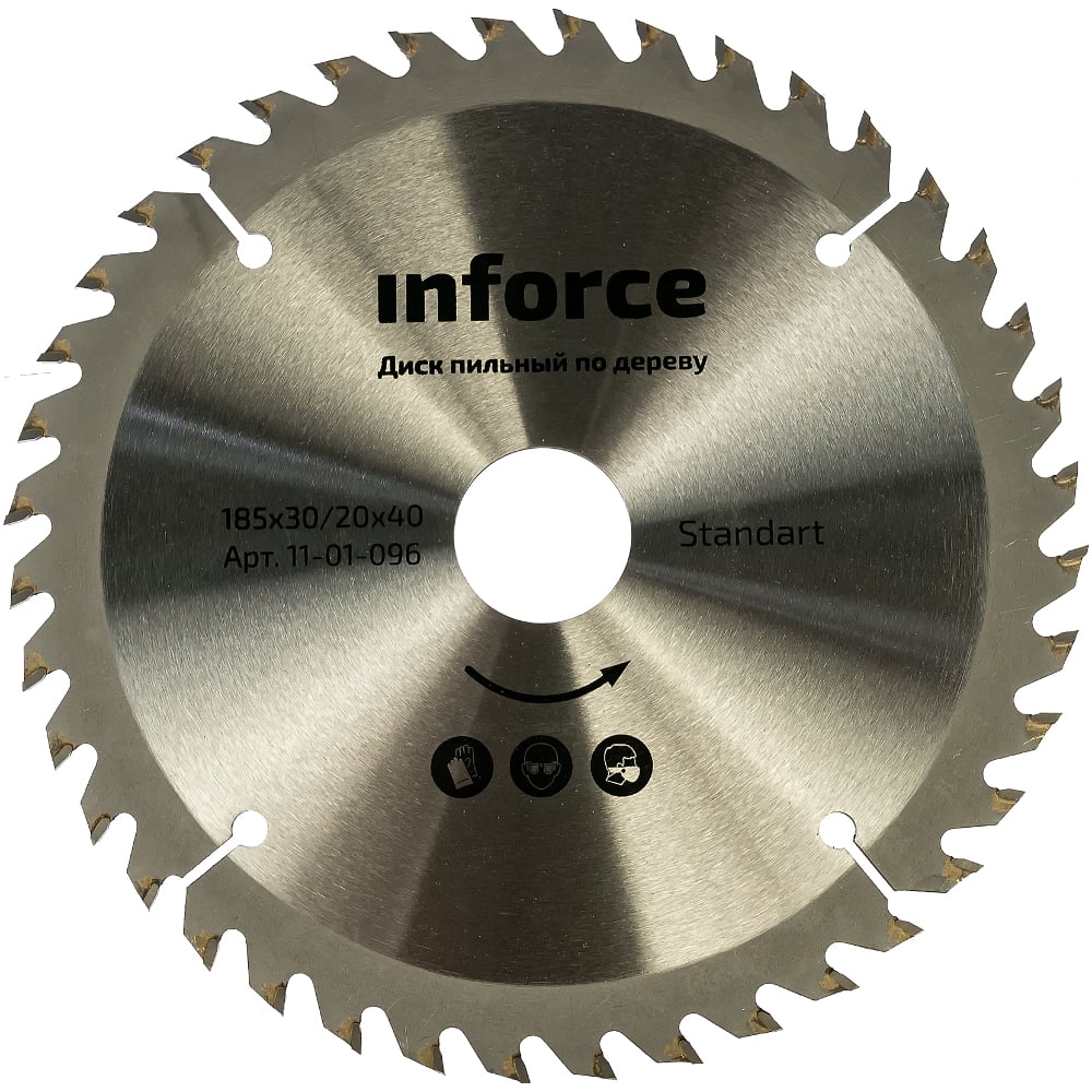 фото Диск пильный по дереву (185х30/20 мм; 40 зубьев) inforce 11-01-096