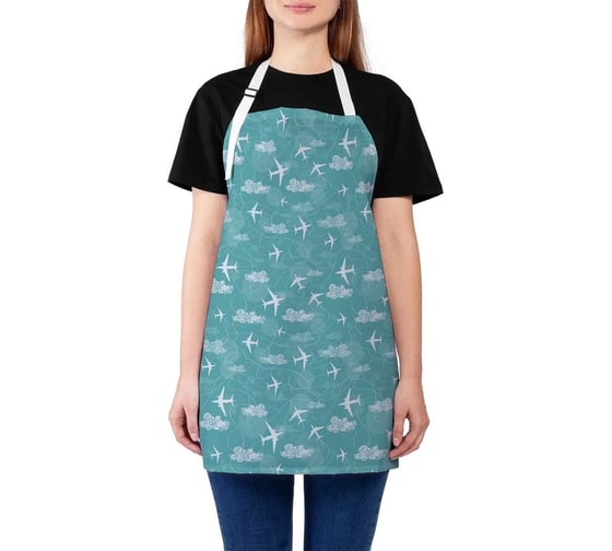 Изображение товара Кухонный фартук JOYARTY Большее самолеты в облаках, универсальный размер для женщин и мужчин ap_53380