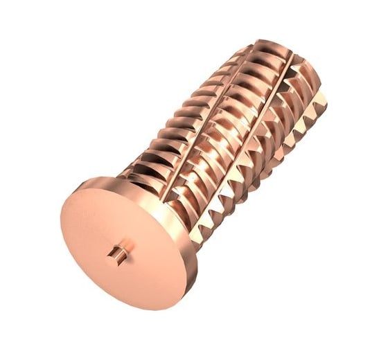 Изображение товара Шпилька приварная под покраску омедненная 1000 шт, М6, 12 мм ОБТЕК 4029858