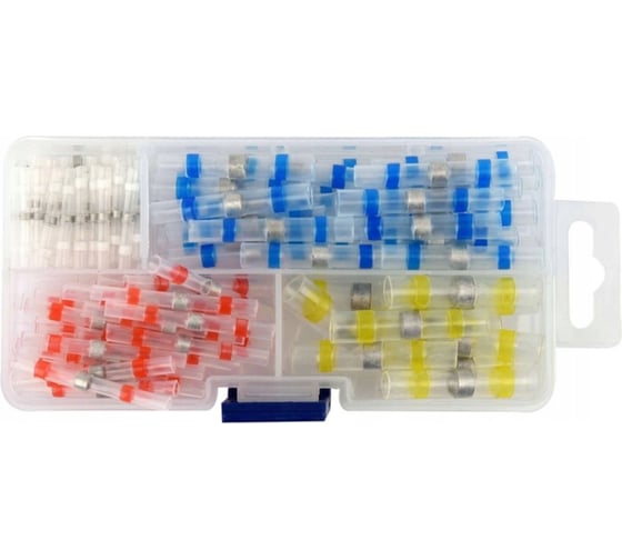 Изображение товара Набор термоусадочных трубок с оловом YATO 100шт. (пластиковый кейс) YT-81450