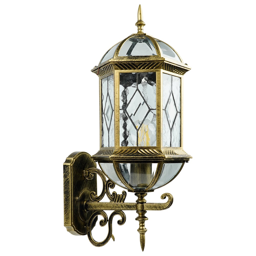 Изображение товара Садово-парковый светильник FERON PL130 60W IP44 настенный черное золото