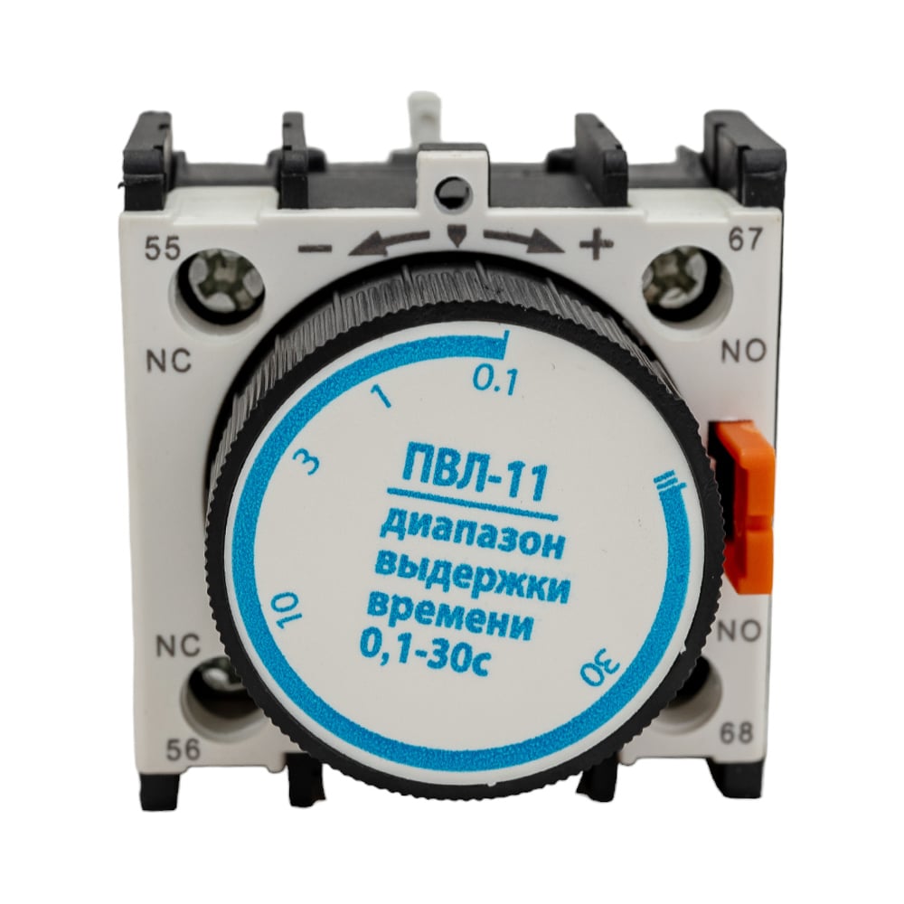 Изображение товара Приставка выдержки времени Электротехник ПВЛ-11М О4 Б, 0,1-30с, при включении, 10А, IP20, ET518307