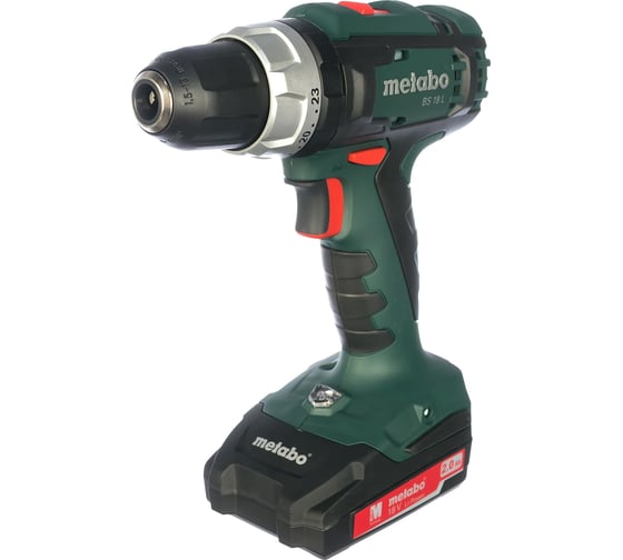 Изображение товара Аккумуляторная дрель Metabo BS 18 L 50 Нм, 2x2 Ач, кейс 602321500
