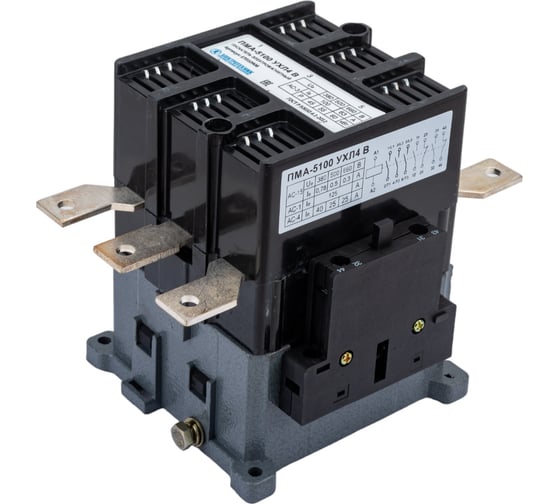 Изображение товара Электромагнитный пускатель Электротехник ПМА-5100 УХЛ4 В, 220В, 2з и 2р, 100А, нереверсивный, без реле, IP00, ET010908