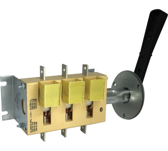 Изображение товара Выключатель-разъединитель Электротехник ВР32-31 В 31250-32 УХЛ3, 100А, съемная боковая смещенная рукоятка, 3-х полюсный на одно направление, с дугогасительными камерами, IP32, ET006529