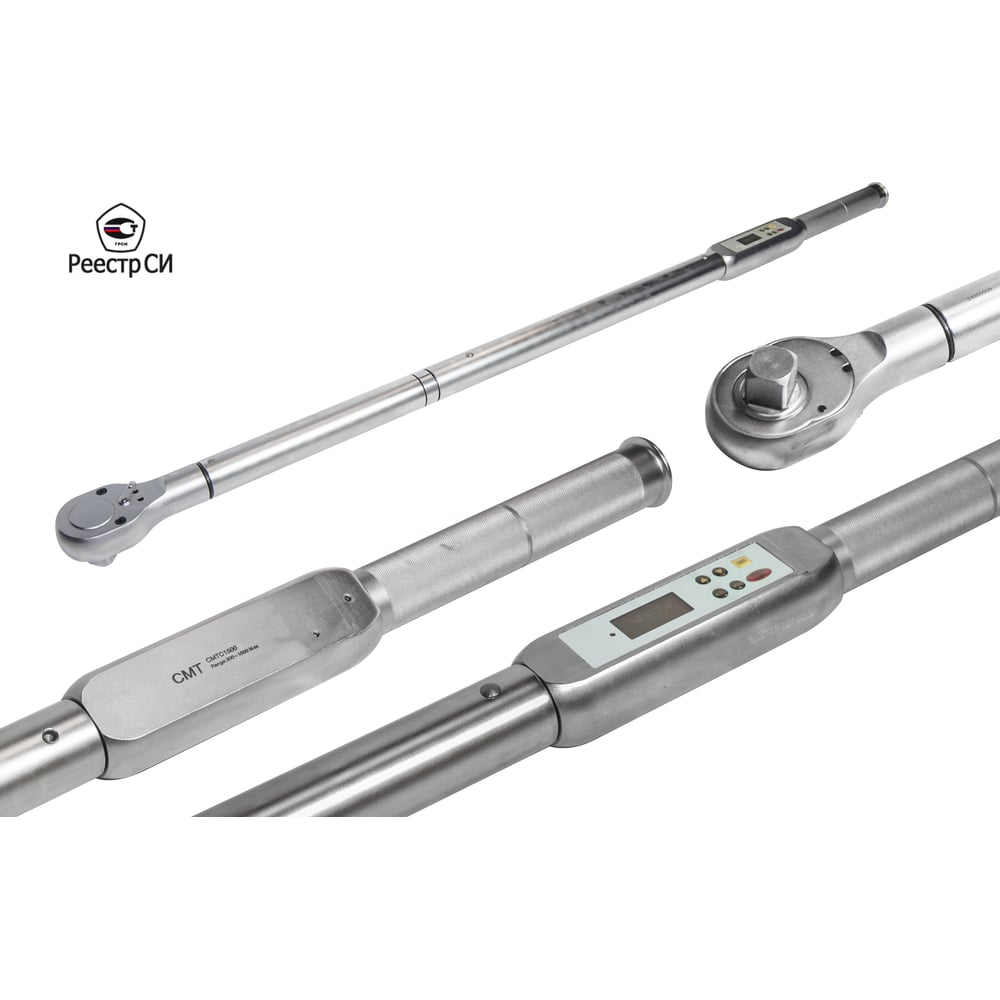 Изображение товара Динамометрический электронный ключ c USB CMT 400-2000 Нм, градация 1 Нм, ЖК-дисплей, +/-1%, 1" CMTC-2000B