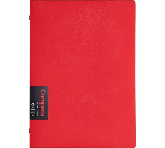 Изображение товара Тетрадь COMIX Compera Original A5 в линейку, на 20 кольцах, 50 листов, обложка красная C7005 RD