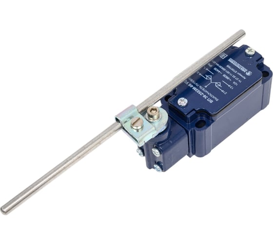 Изображение товара Путевой выключатель Электротехник ВП 36-2553М-66 У2, круглый стальной рычаг, регулируемый по длине, 1з и 1р, инерционный, 30x60 мм, без сальника, 3А, IP66, ET007308