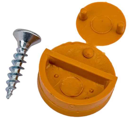 Изображение товара Зеркалодержатель пластиковый Tech-Krep/Zitar для мебели бежевый бук с шурупом 8 шт. пакет 127526