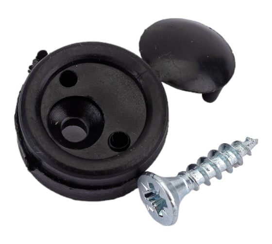 Изображение товара Зеркалодержатель Tech-Krep/Zitar пластиковый для мебели черный с шурупом 8 шт. пакет 152228