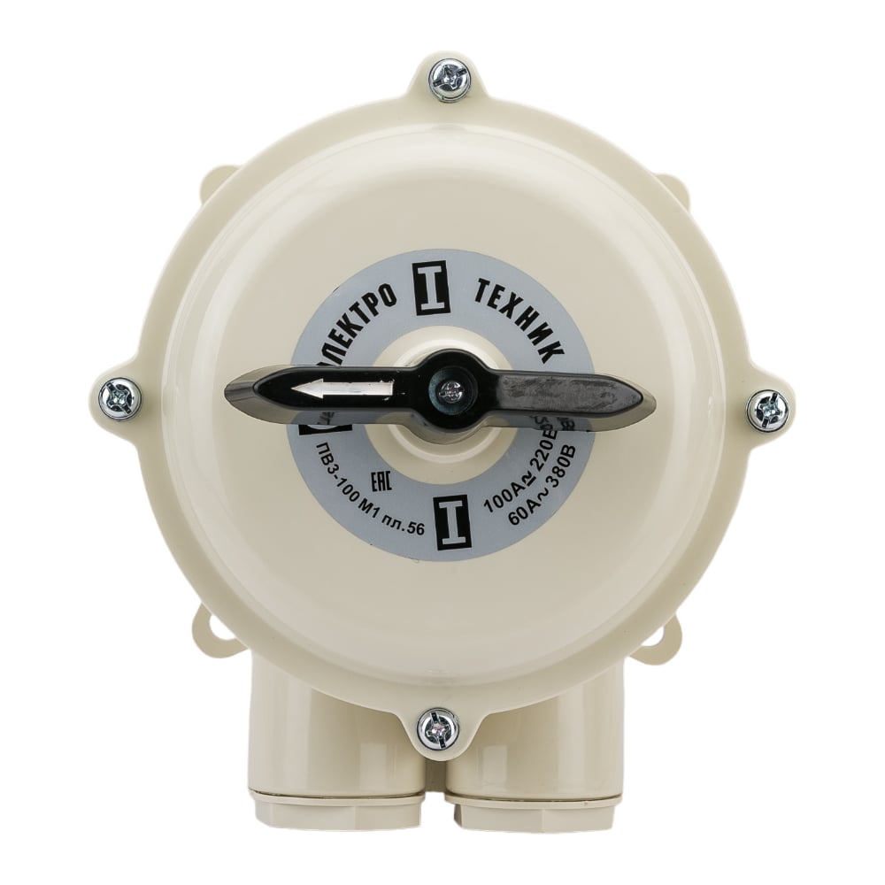 Изображение товара Пакетный выключатель Электротехник ПВ 3-100 М1, IP56, 100А, пластик