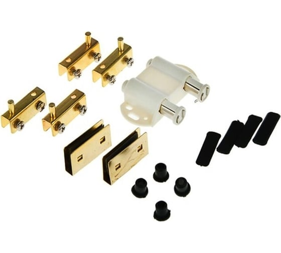 Изображение товара Комплект петель для 2 стеклянных дверей с лифтом Tech-Krep/Zitar золото 4 шт. пакет 148169