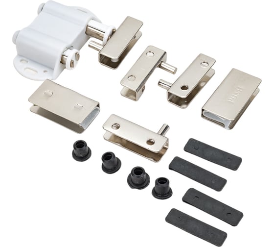 Изображение товара Комплект петель для 2 стеклянных дверей с лифтом Tech-Krep/Zitar хром 4 шт. пакет 148170