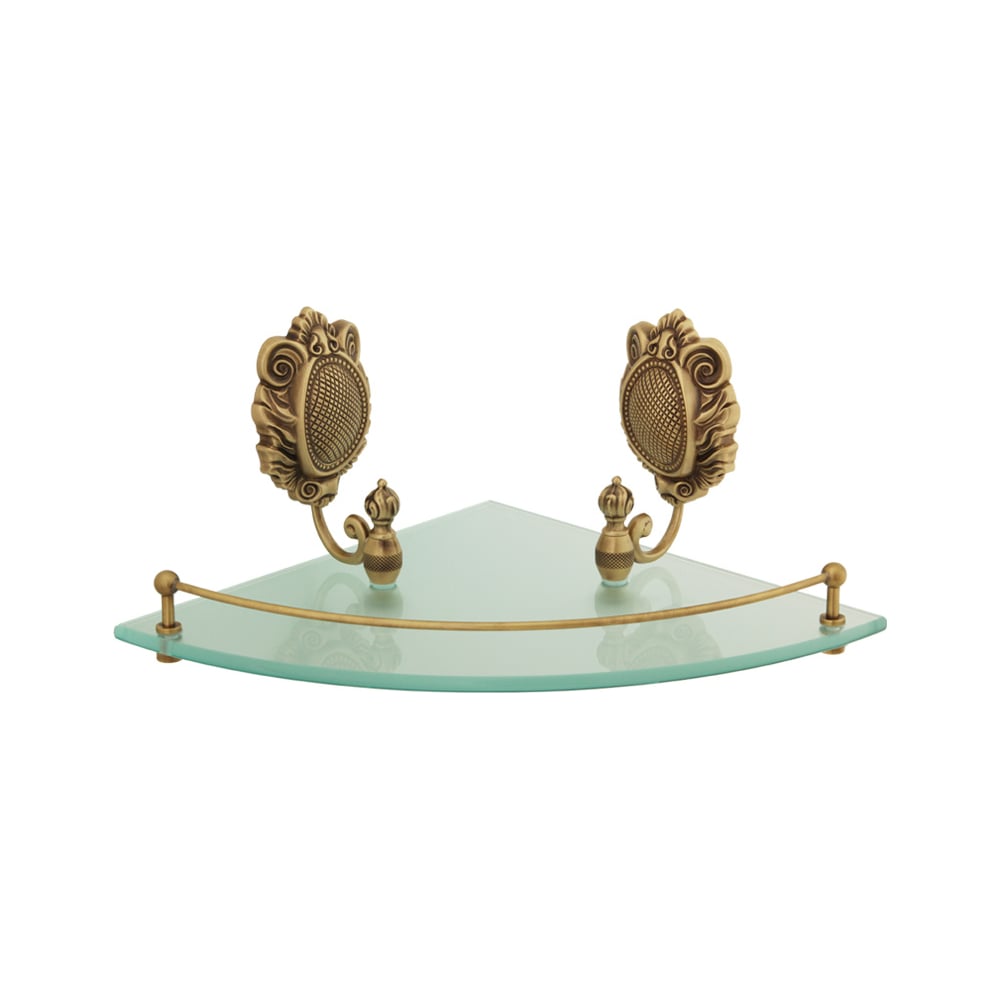 Изображение товара Угловая полка Migliore CLEOPATRA из бронзы и стекла
