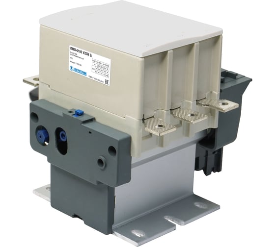 Изображение товара Электромагнитный пускатель Электротехник ПМЛ-6100 УХЛ4 Б, 220В/50Гц, 1з, 160А, нереверсивный, без реле, IP00, ET523180