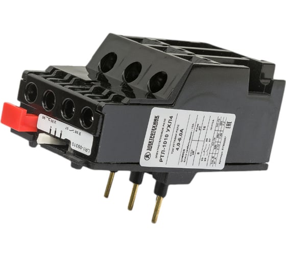 Изображение товара Электротепловое реле Электротехник РТЛ-1010 УХЛ4 4,0-6,0А, 660/50Гц, 1з и 1р, ручной возврат, IP20 ET502087