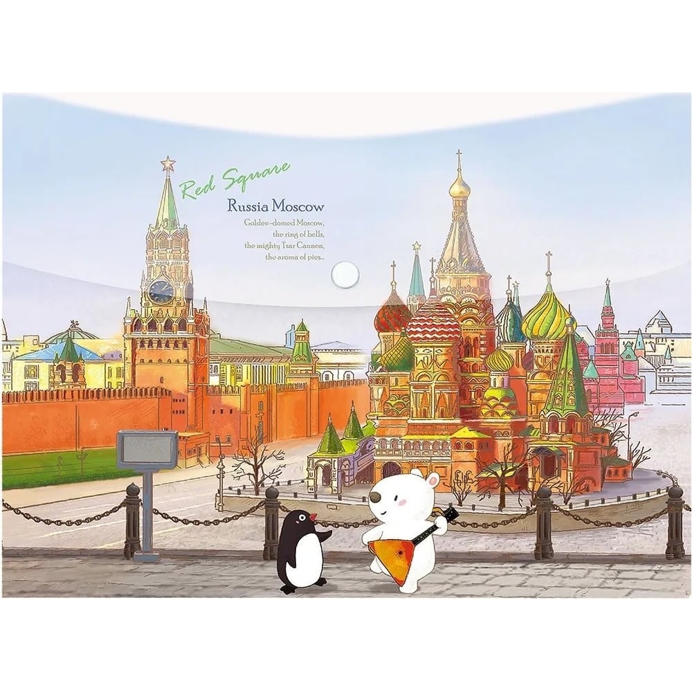 Изображение товара Папка-конверт COMIX A5 12 шт разноцветная на кнопке для документов