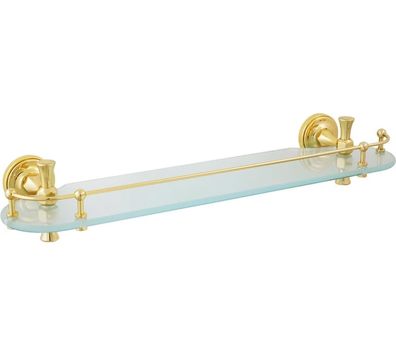 Изображение товара Полка Migliore FORTUNA c галереей, L50 см, стекло матовое/золото 27669