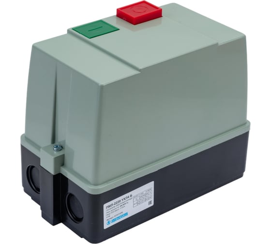 Изображение товара Электромагнитный пускатель Электротехник ПМЛ-2220 УХЛ4 Б, 380В/50Гц, 1з, 25А, нереверсивный, с реле РТЛ-1022-2 17-25А, в корпусе из пластика IP54, с кнопками ПУСК и СТОП ET511478