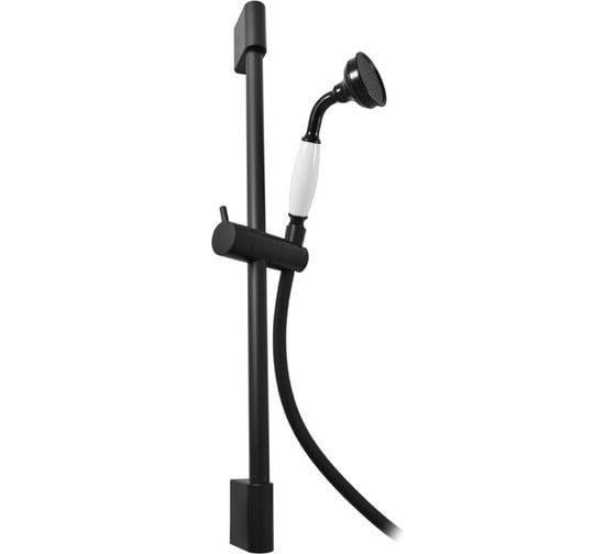 Изображение товара Душевой комплект RavSlezak (белая керамическая ручка), цвет черный матовый SK0031CMATB