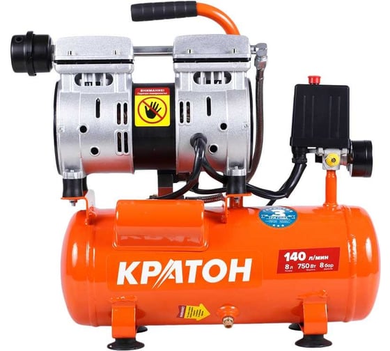 Изображение товара Безмасляный компрессор с прямой передачей Кратон AC-140-8-OFS 3 01 01 051