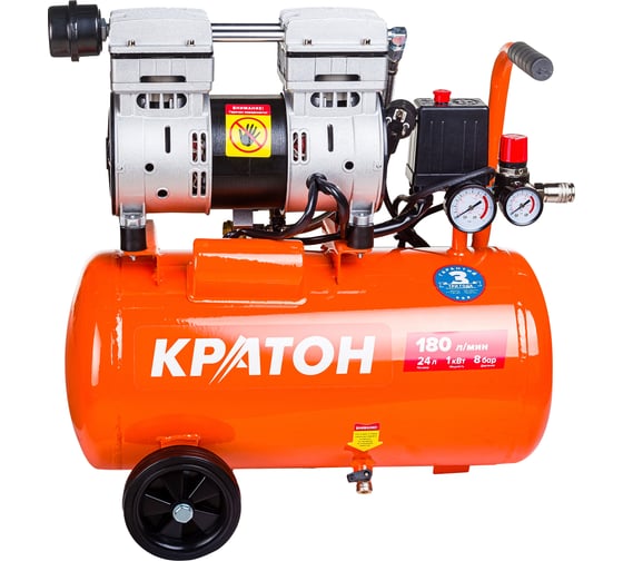 Изображение товара Безмасляный компрессор с прямой передачей Кратон AC-180-24-OFS 3 01 01 052