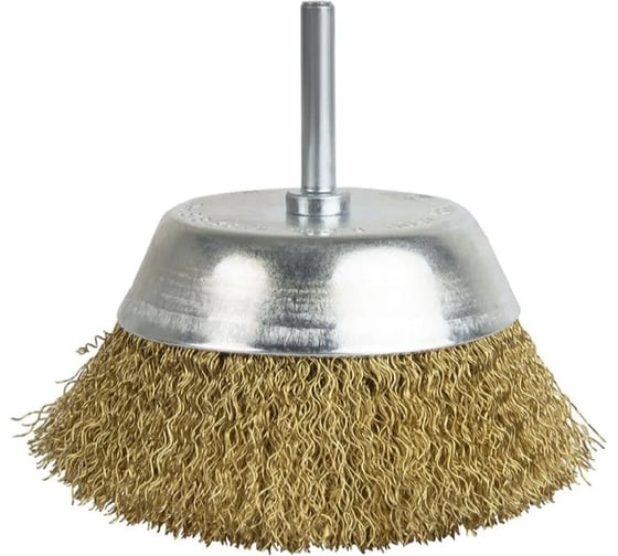 Изображение товара Щетка чашечная волнистая с хвостовиком 62 мм, проволока - латунь 0.30 мм DEBEVER DB80163411