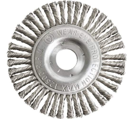 Изображение товара Щетка дисковая витая 125х22.2 мм, проволока - сталь 0.50 мм, 40 жгутов DeBever DB80162103