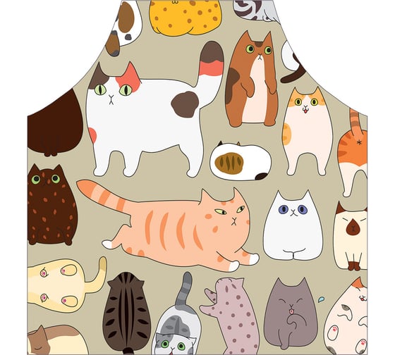 Изображение товара Кухонный фартук JOYARTY Котовечеринка, универсальный размер для женщин и мужчин ap_423828