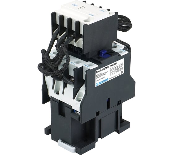Изображение товара Электромагнитный контактор Электротехник ПМЛ-3160МК УХЛ4 Б, 220В/50Гц, 25,0 кВАр, 1з и1р, 40А, IP20 ET003172