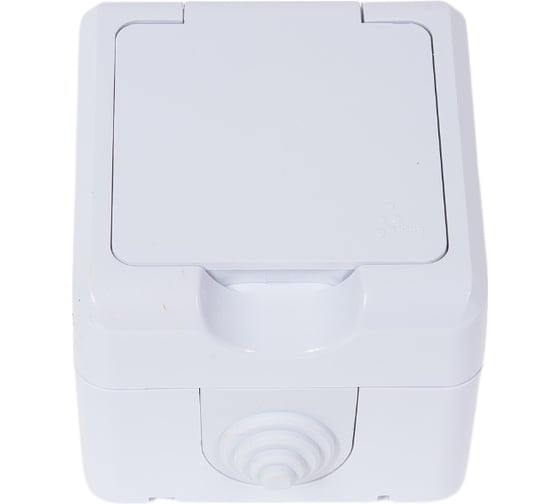 Изображение товара Розетка 1-м TOKOV ELECTRIC оп dita 16а ip54 250в с заземл. с крышкой бел. TKL-DT-R1Z-C01-IP54