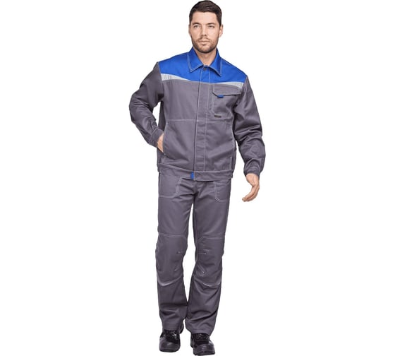 Изображение товара Костюм ГК Спецобъединение КАСКАД серый-василёк, р. 104-108, рост 182-188 Кос 592/104/182