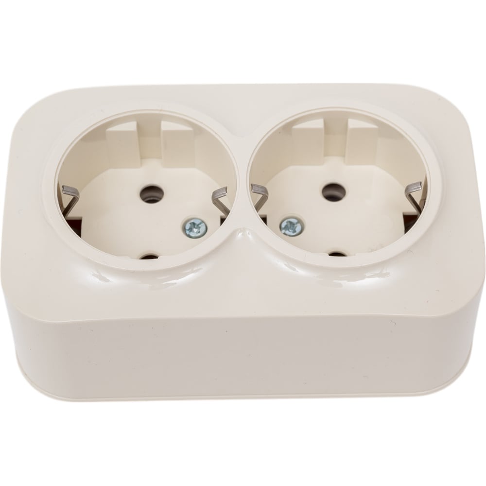 Изображение товара Розетка силовая бежевый IP20 TOKOV ELECTRIC TKE-FR-R2Z-C02 2 гнезда