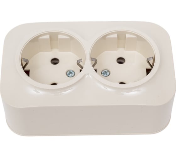 Изображение товара Розетка 2-м TOKOV ELECTRIC оп frea 16а ip20 250в с заземл. абс-пластик беж. TKE-FR-R2Z-C02