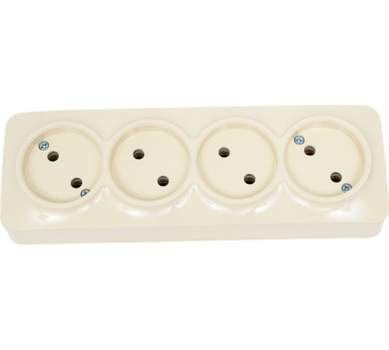 Изображение товара Розетка 4-м TOKOV ELECTRIC оп frea 16а ip20 250в без заземл. абс-пластик беж. TKE-FR-R4-C02
