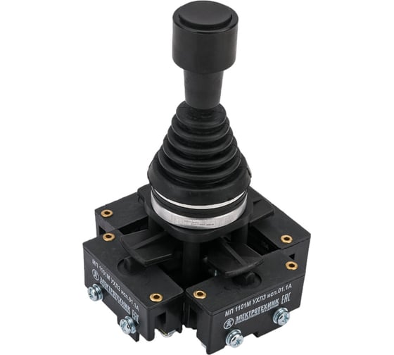 Изображение товара Крестовой переключатель Электротехник ПК12-21-821-54 УХЛ3, 380В/50Гц, 10А, без защиты от попадания стружки, рукоятка - 8 полюсов с одним фиксирующим положением, толкатель - 2 полюса, IP54 ET001480