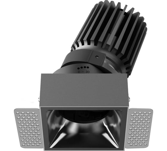 Изображение товара Светодиодный светильник FIBERLI MR1215, квадратная рамка, жемчужно-черный отражатель 12130104