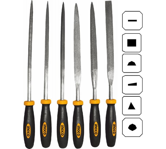 Изображение товара Набор надфилей INGCO 6 шт. HKTF63