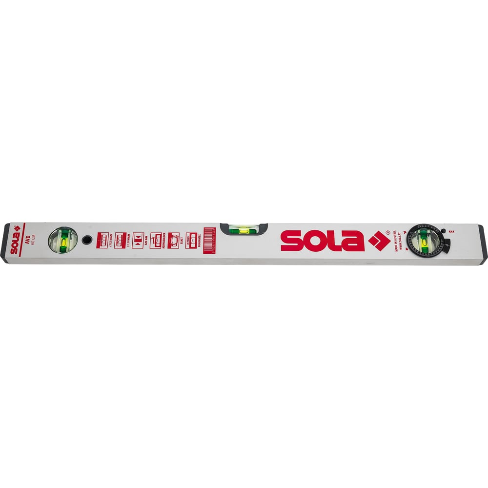 Изображение товара Уровень (L=60 см, 3 глазка) SOLA AVD 60 01120801
