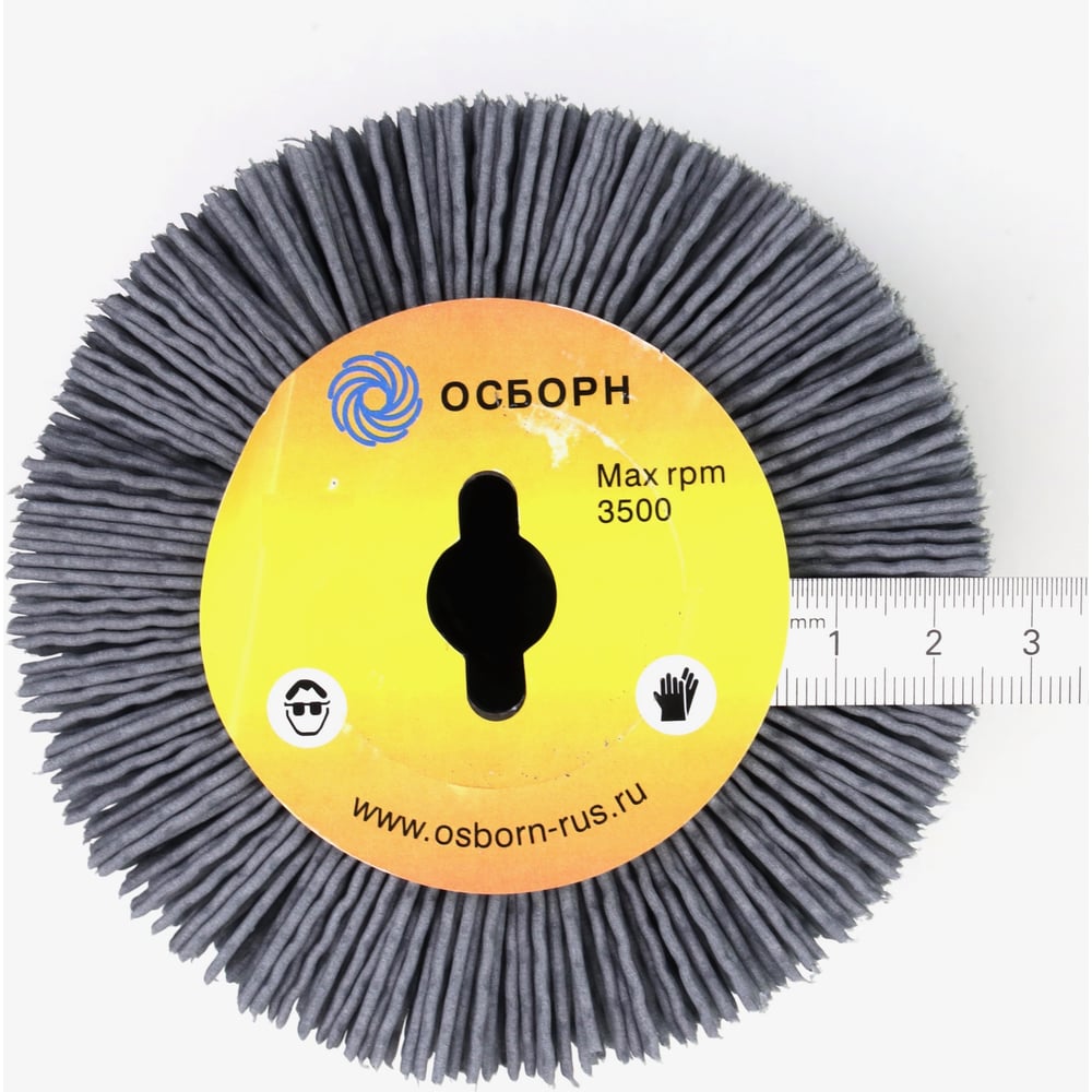 Изображение товара Спиральная щетка 100x120x13 мм с ворсом P120 для очистки поверхностей