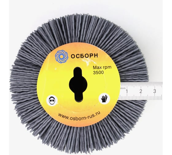 Изображение товара Щетка спиральная 100x120x13 мм, ворс полимер абразив P120 6-042 ОСБОРН PLM.SB10012013P60