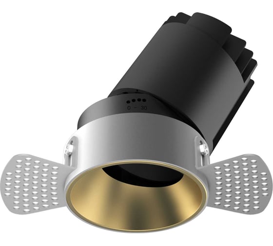 Изображение товара Светодиодный светильник FIBERLI 302T75, круглая рамка, золотой отражатель, 12130202