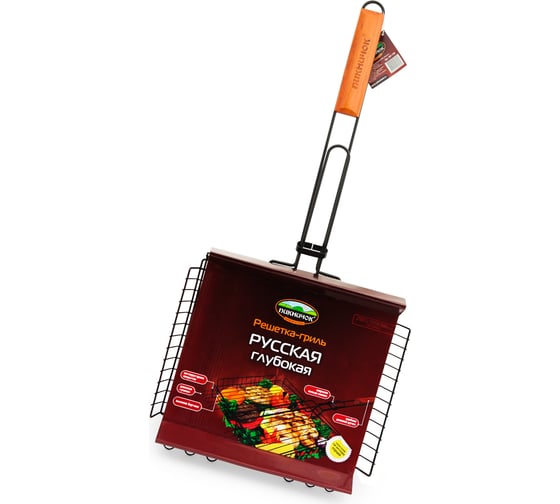 Изображение товара Решетка для барбекю Пикничок Русская 280х222х50мм, глубокая 401-730