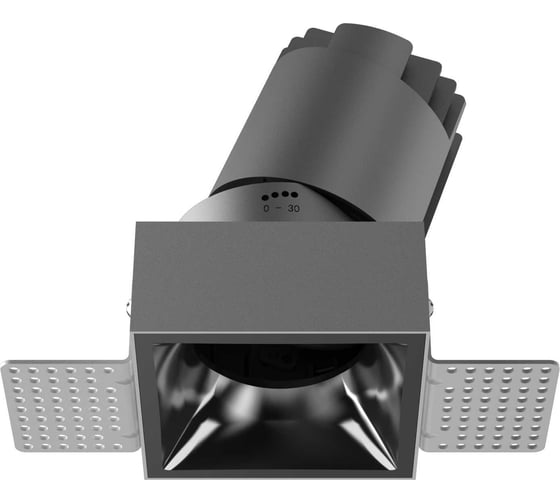 Изображение товара Светодиодный светильник FIBERLI 302T75, квадратная рамка, жемчужно-черный отражатель, 12130204